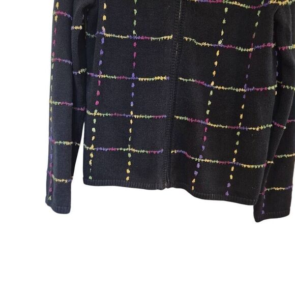 Christopher & Banks Women's Black & Bright Multicolor Rayon/Cotton/Viscose/Nylon - Picture 3 of 9